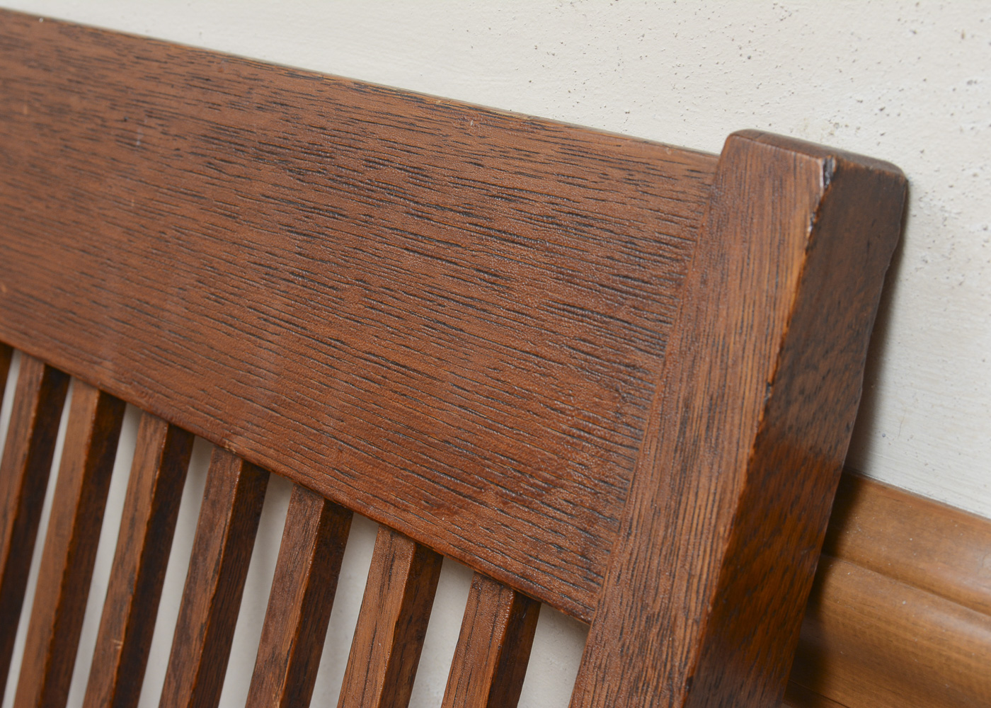 Vintage Mission Inspired Oak Bench