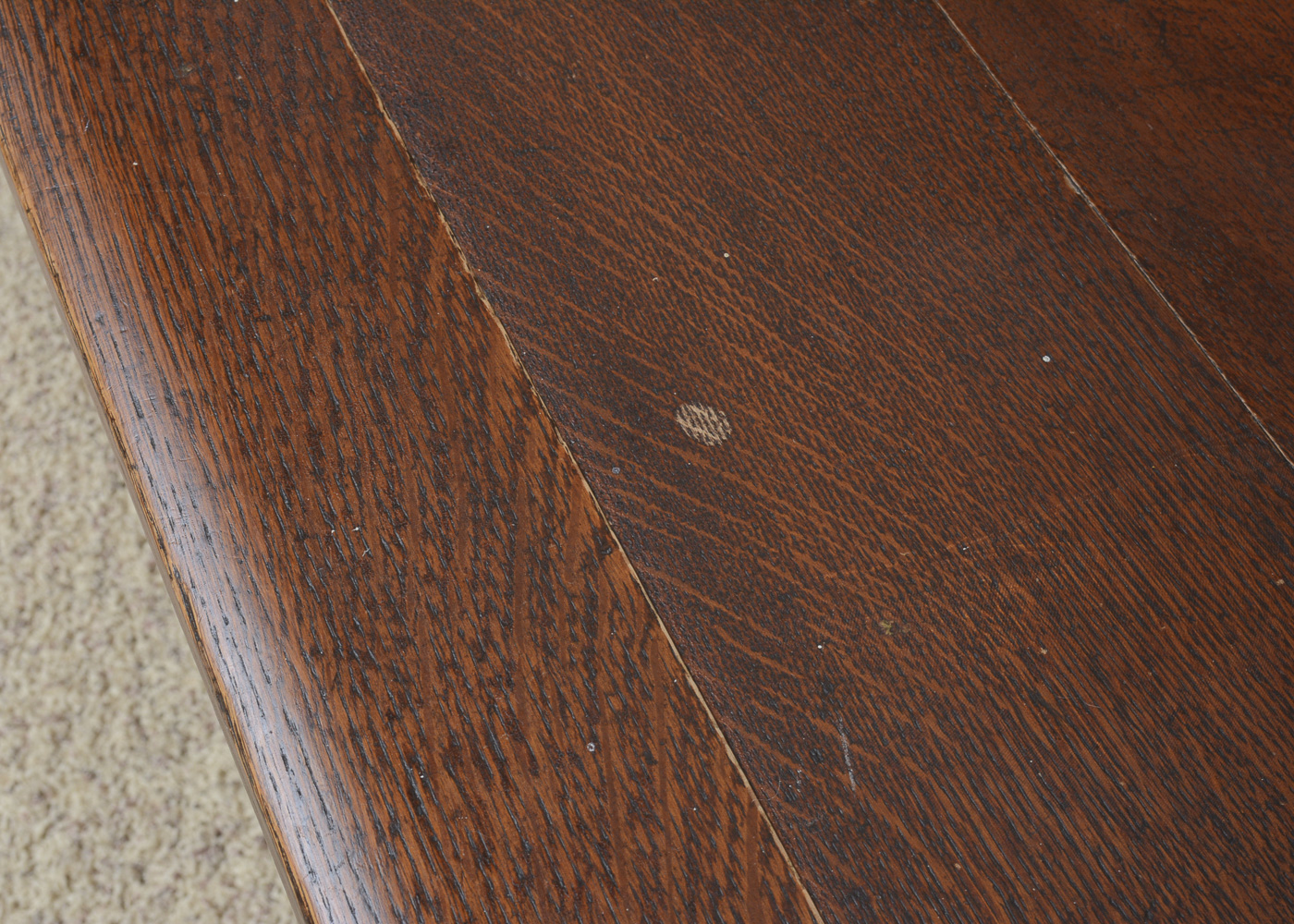 Vintage Mission Inspired Oak Bench