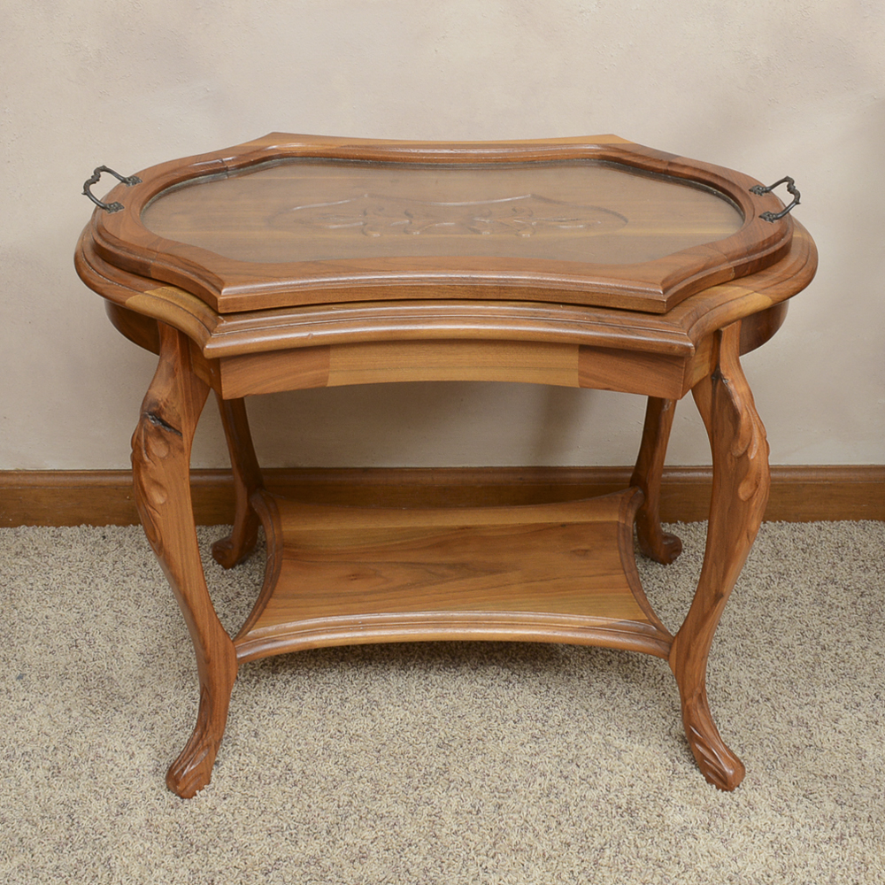 Victorian Inspired Cherry Butlers Tray Table