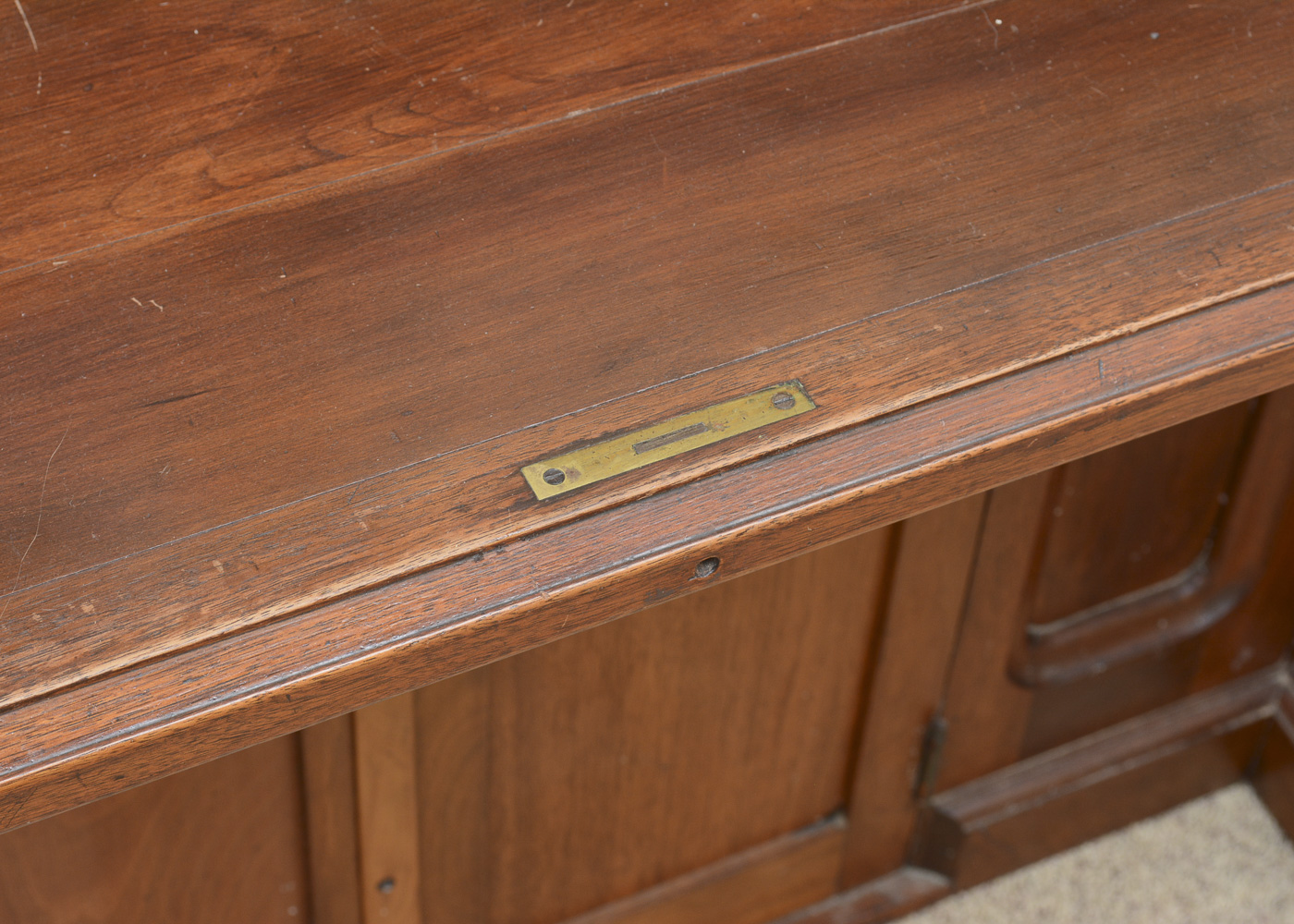 Antique Victorian Eastlake Walnut Spinet Desk with Oak Stool