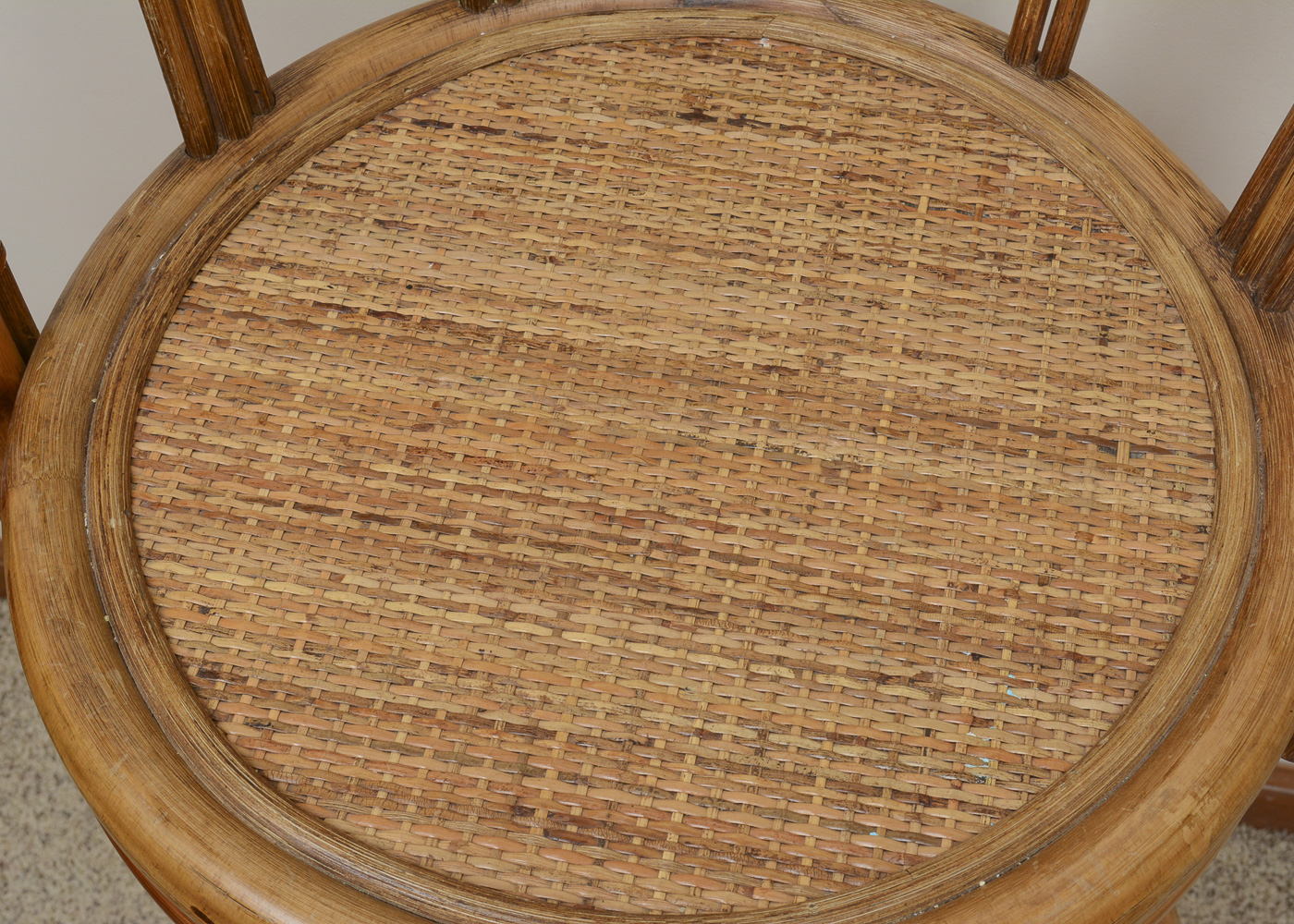 Bamboo Style Swivel Barstools