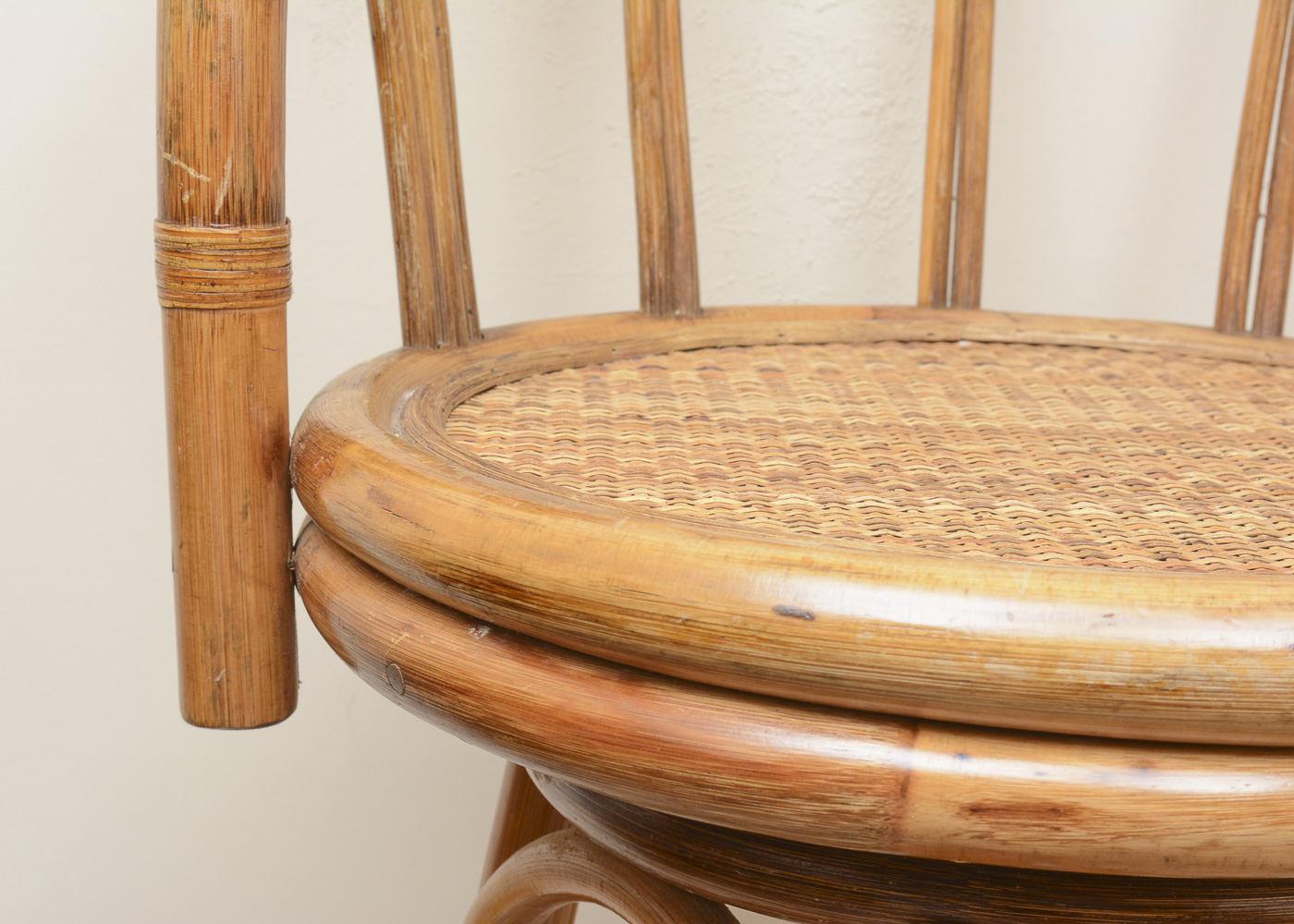 Bamboo Style Swivel Barstools