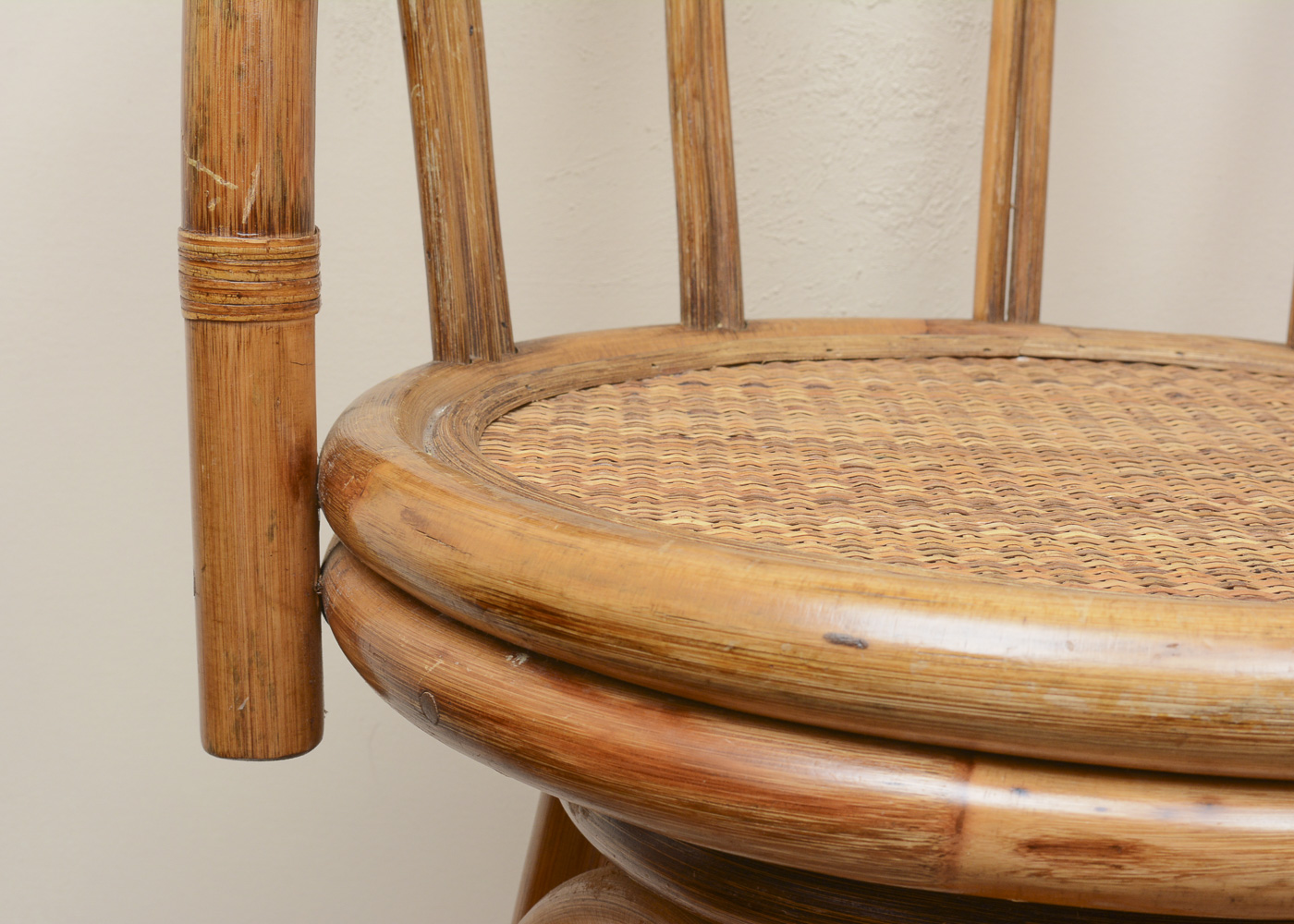 Bamboo Style Swivel Barstools