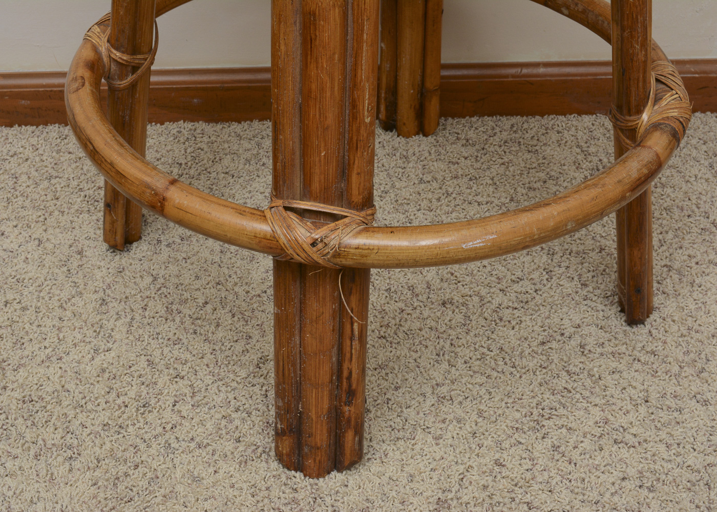 Bamboo Style Swivel Barstools