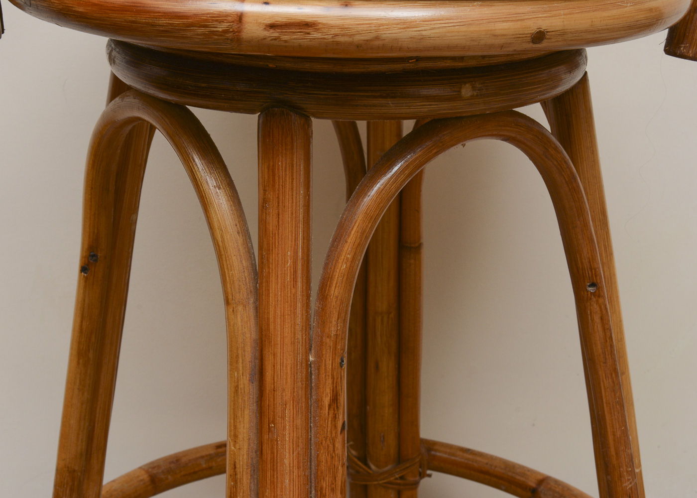 Bamboo Style Swivel Barstools