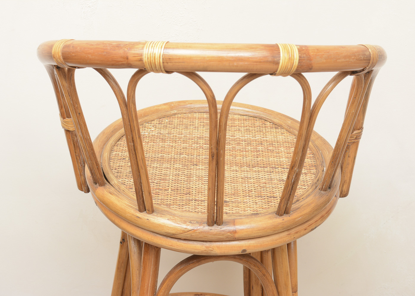 Bamboo Style Swivel Barstools