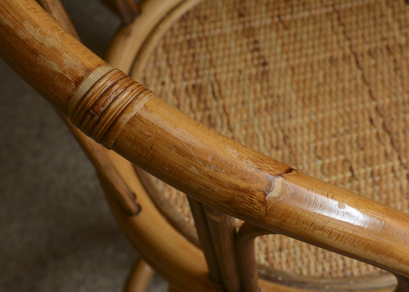 Bamboo Style Swivel Barstools
