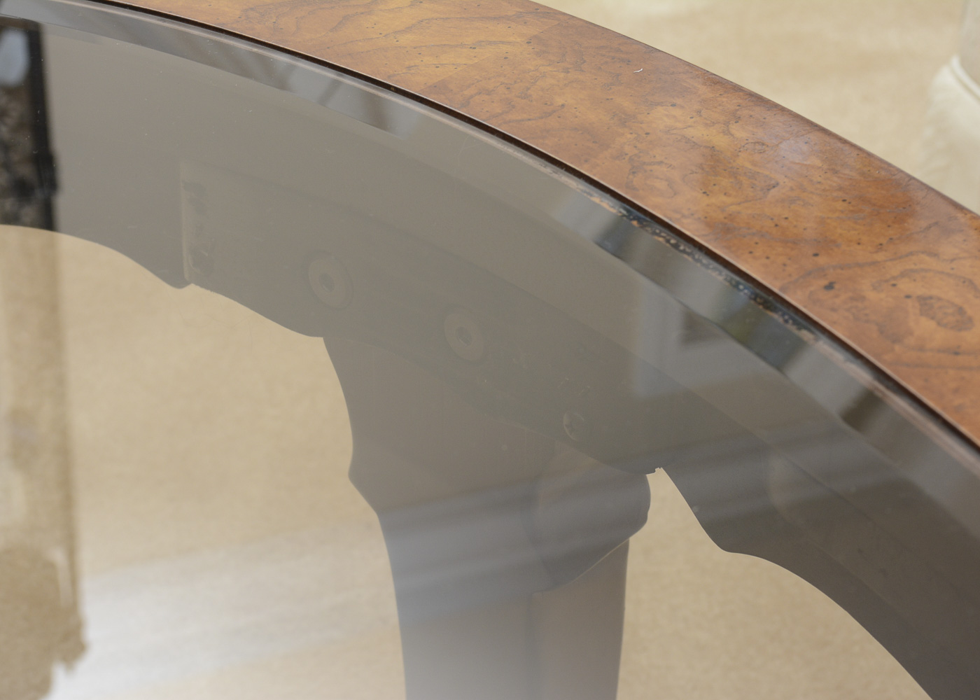 Asian Inspired Glass Top Coffee Table by Thomasville