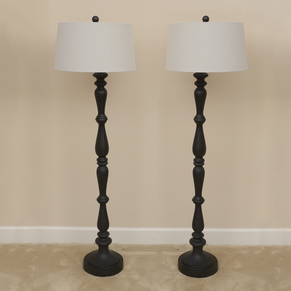 Turned Resin Floor Lamps