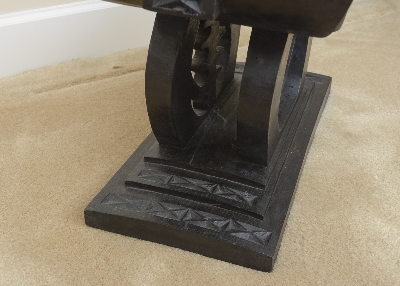 Asian Style Carved Wooden Stool