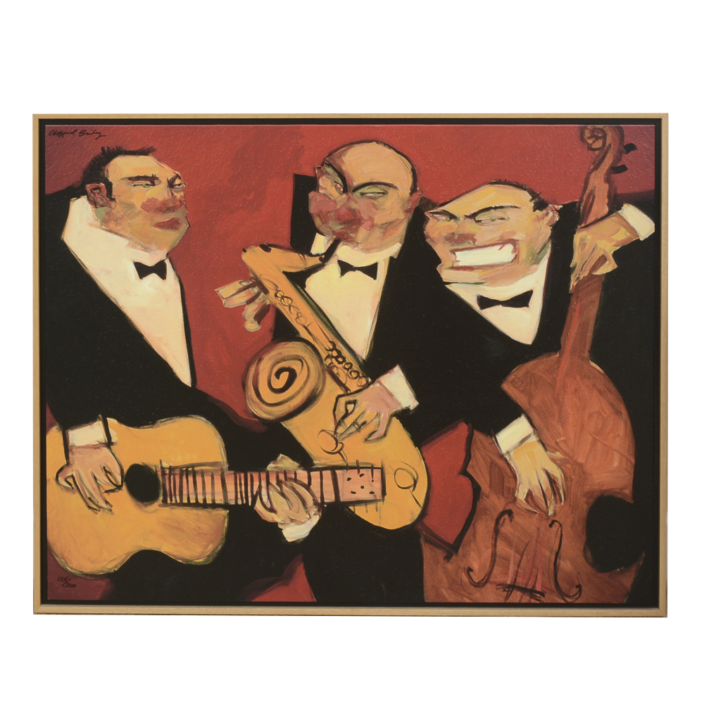 Clifford Bailey Limited Edition Giclée on Canvas "Le Jazz Rouge"
