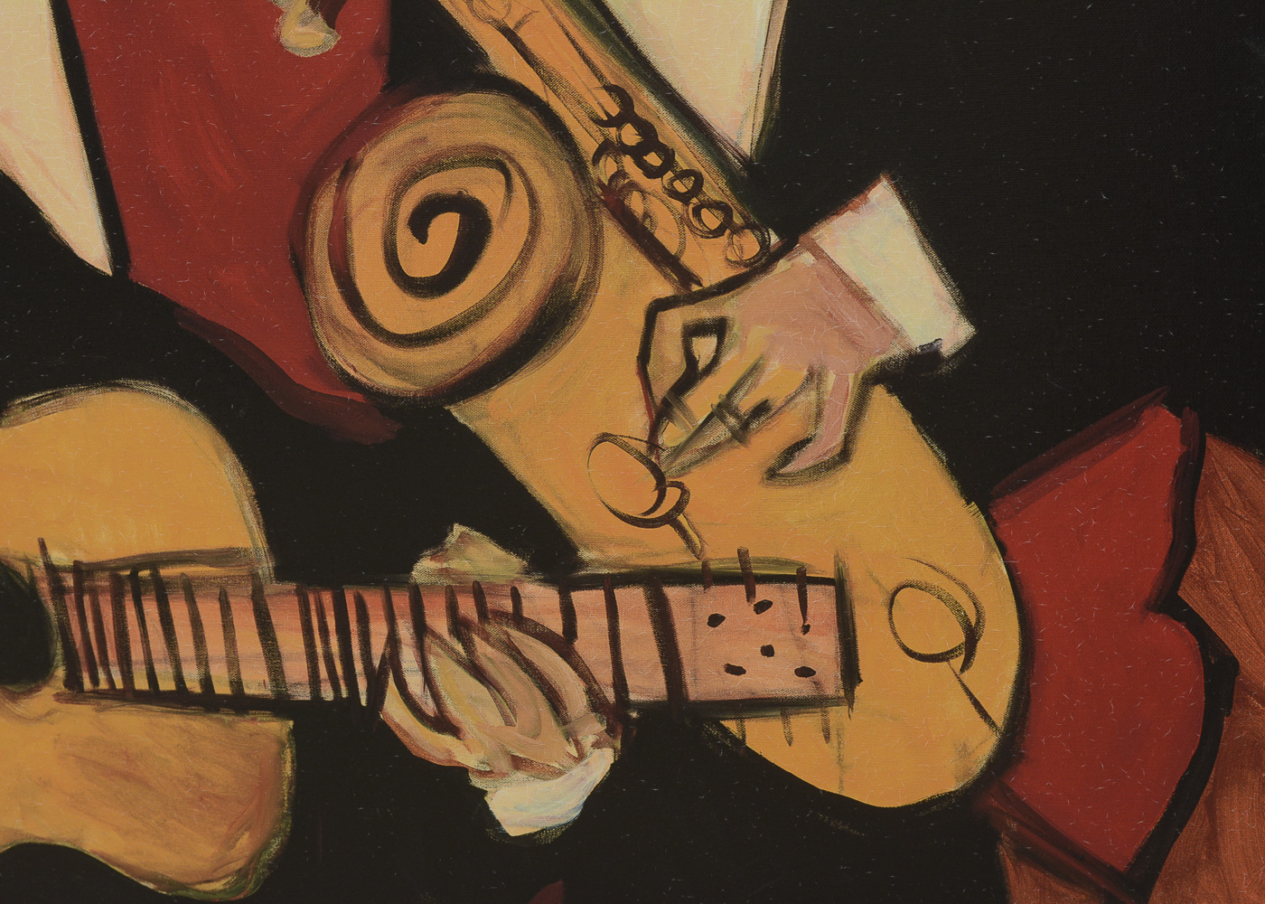 Clifford Bailey Limited Edition Giclée on Canvas "Le Jazz Rouge"