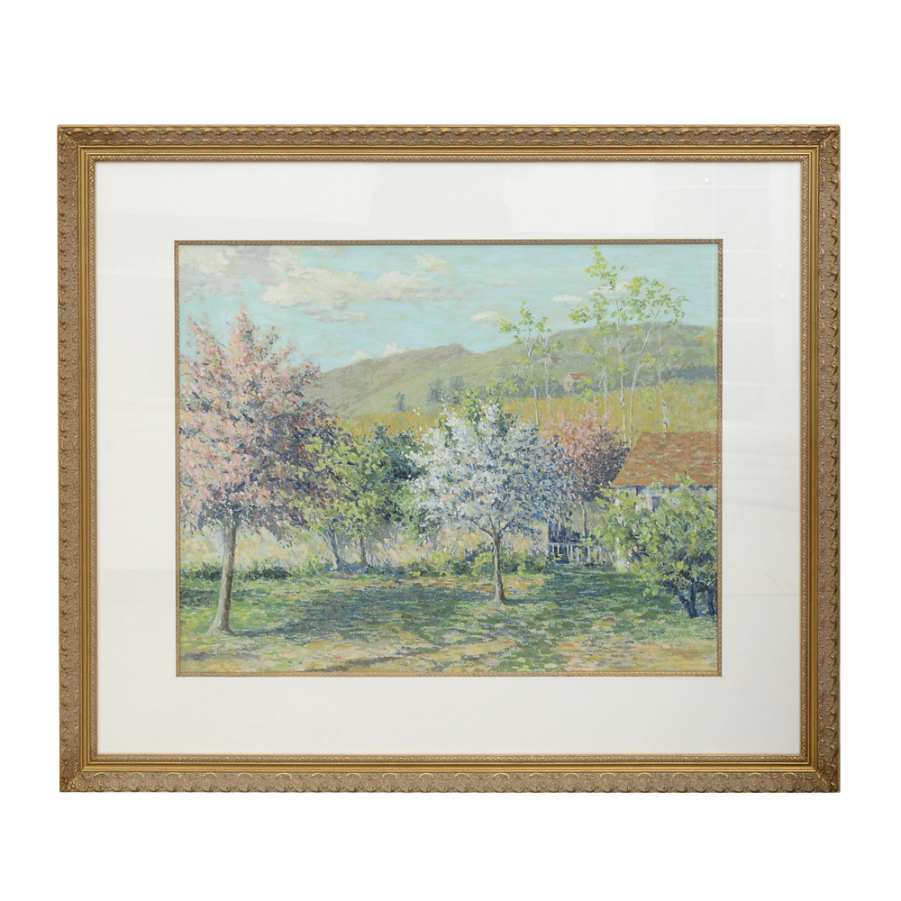 Serigraph on Paper of a Rural Landscape