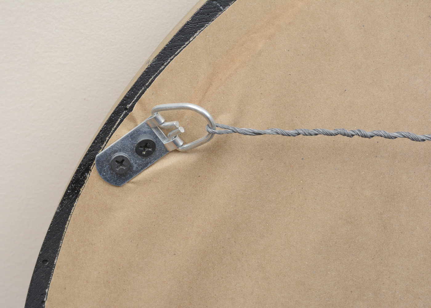 Vintage Oval Wooden Mirror