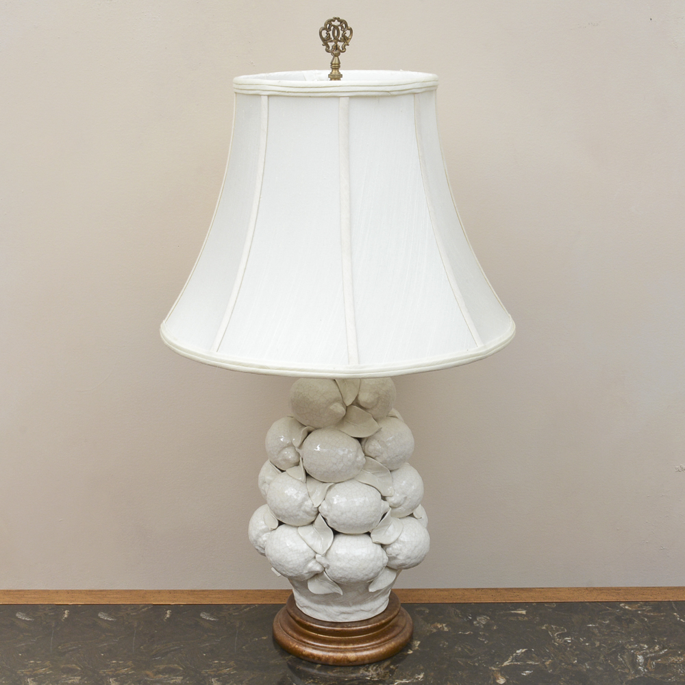 Ceramic Lemons Bianco Table Lamp