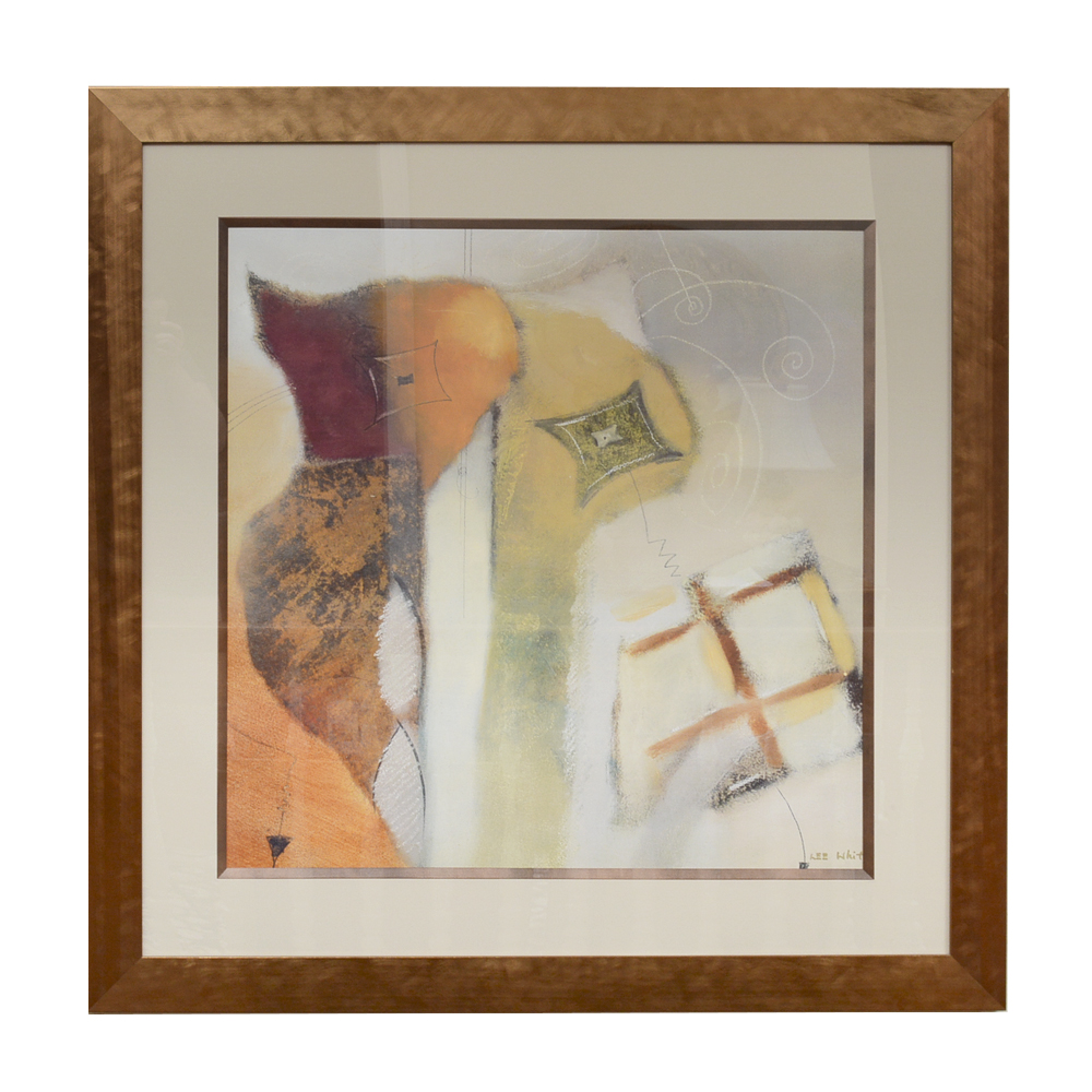 Offset Lithograph After Lee White Painting of Abstract Composition