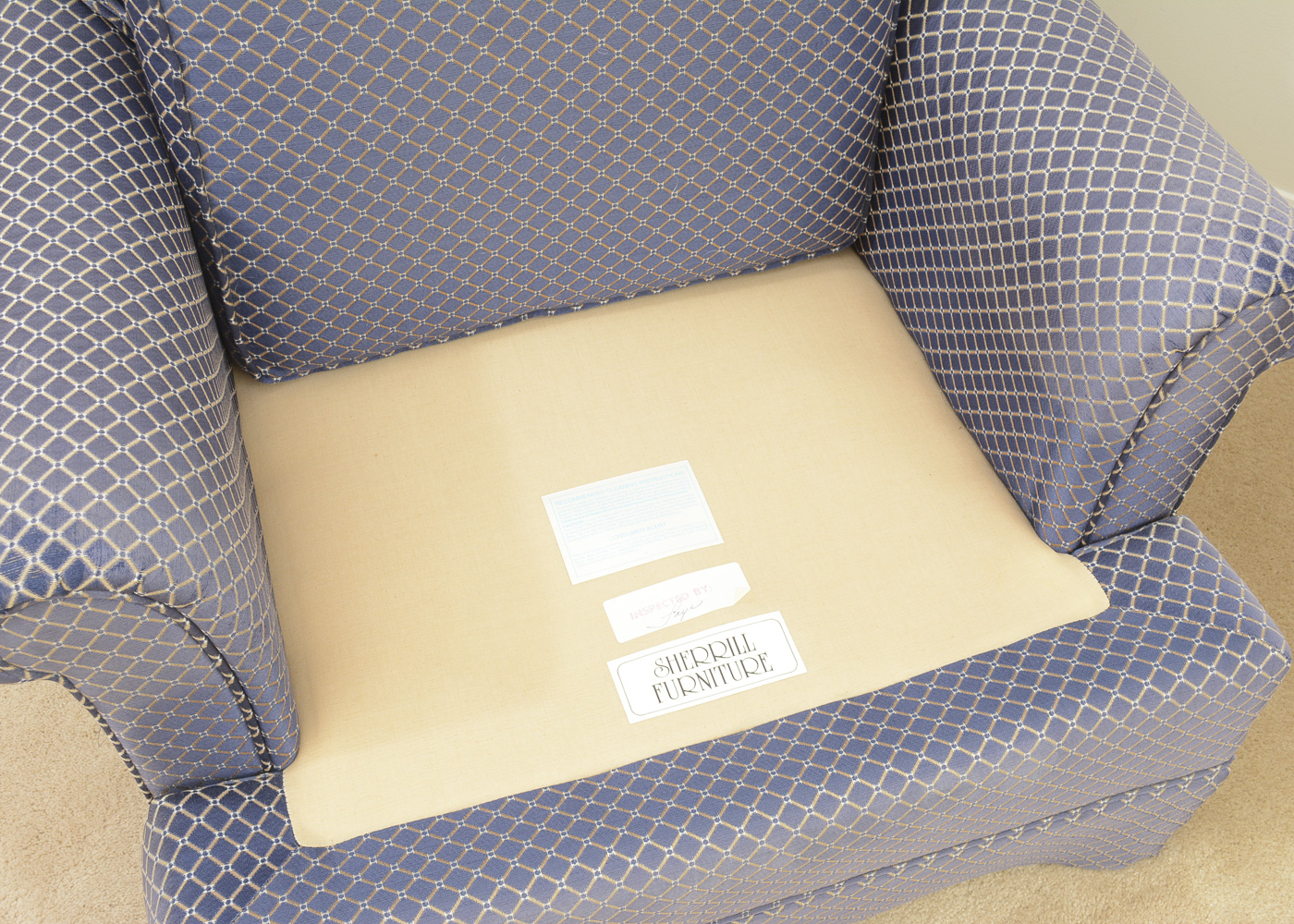 Blue Armchair by Sherrill Furniture