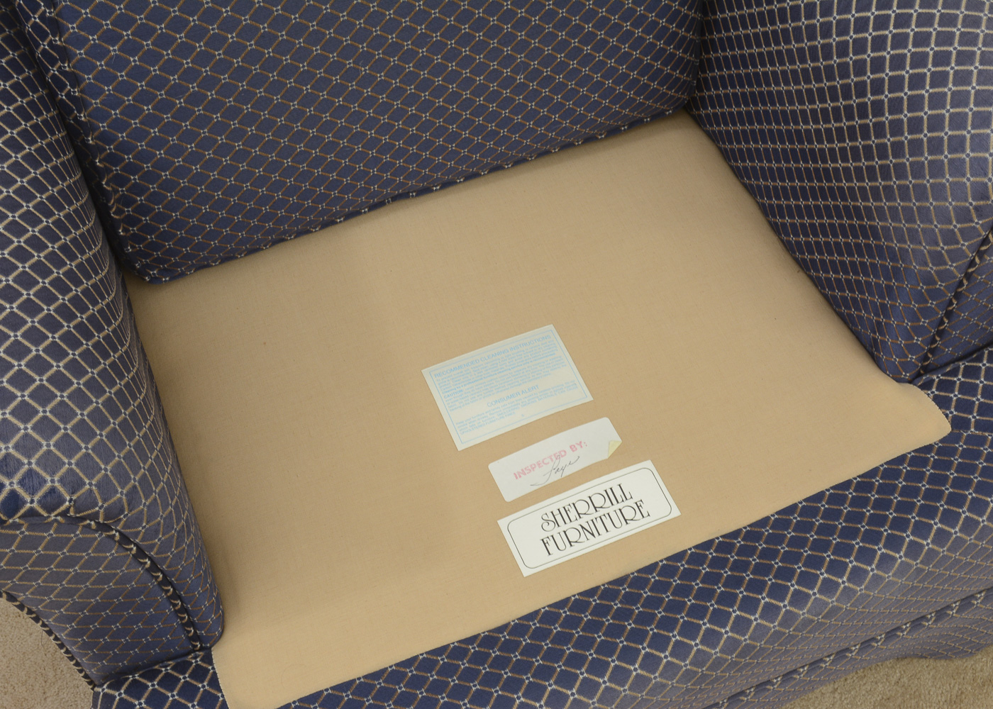 Blue Armchair by Sherrill Furniture