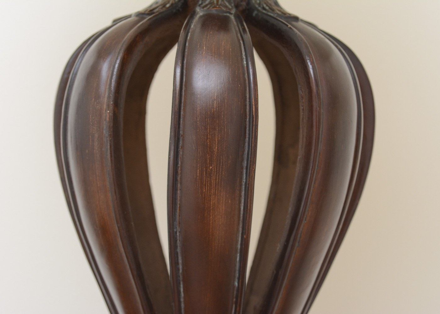 Carved Leaf Table Lamps