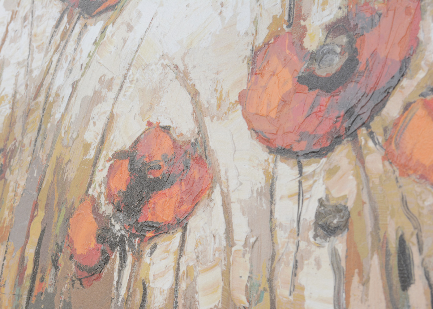 Offset Lithograph on Board of Poppies