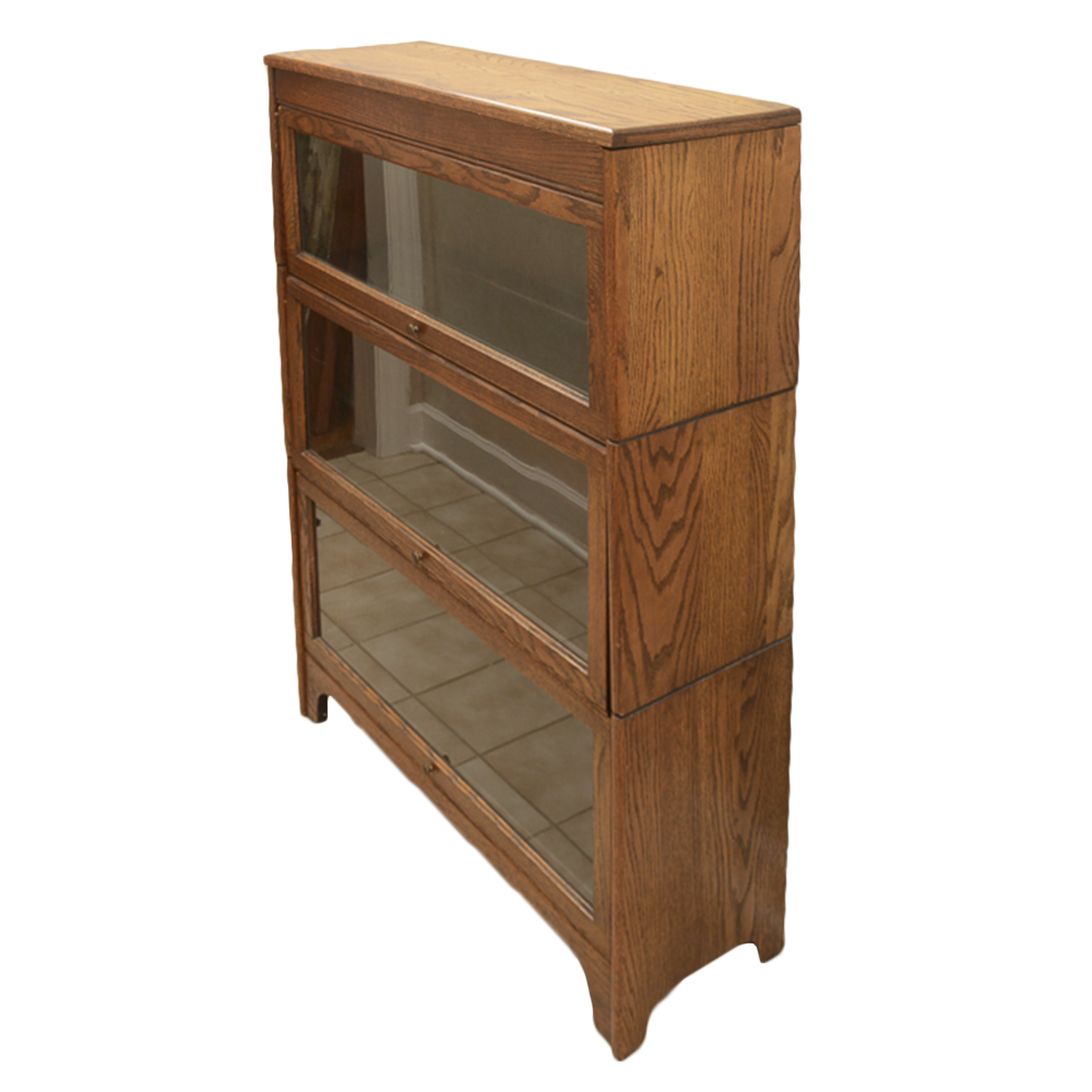 Vintage Oak Barrister Bookcase by Gunn