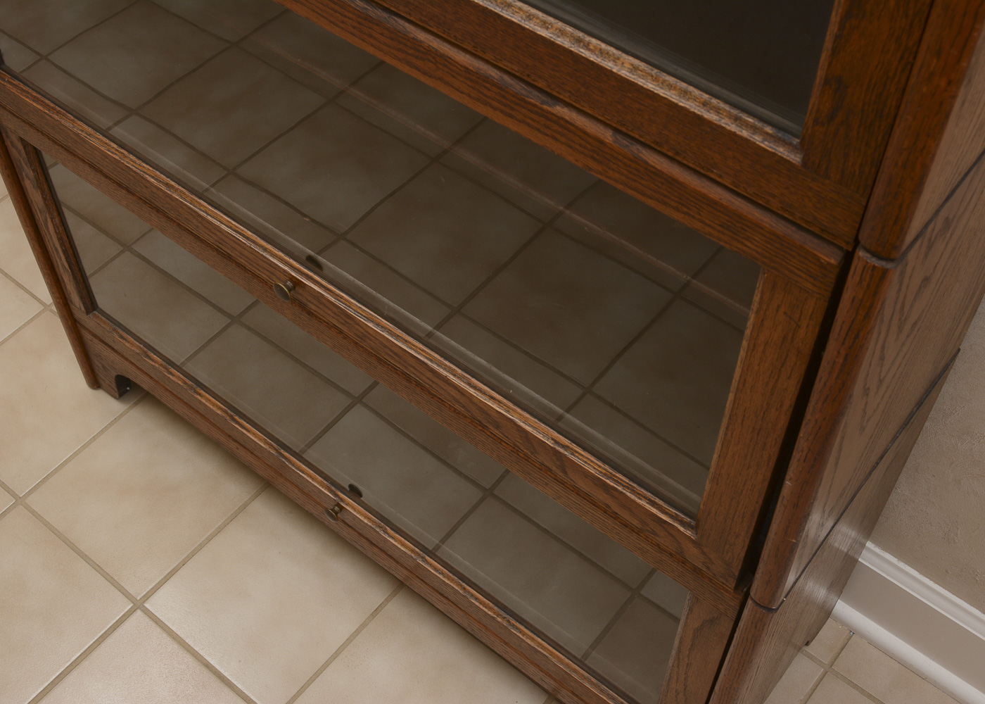 Vintage Oak Barrister Bookcase by Gunn