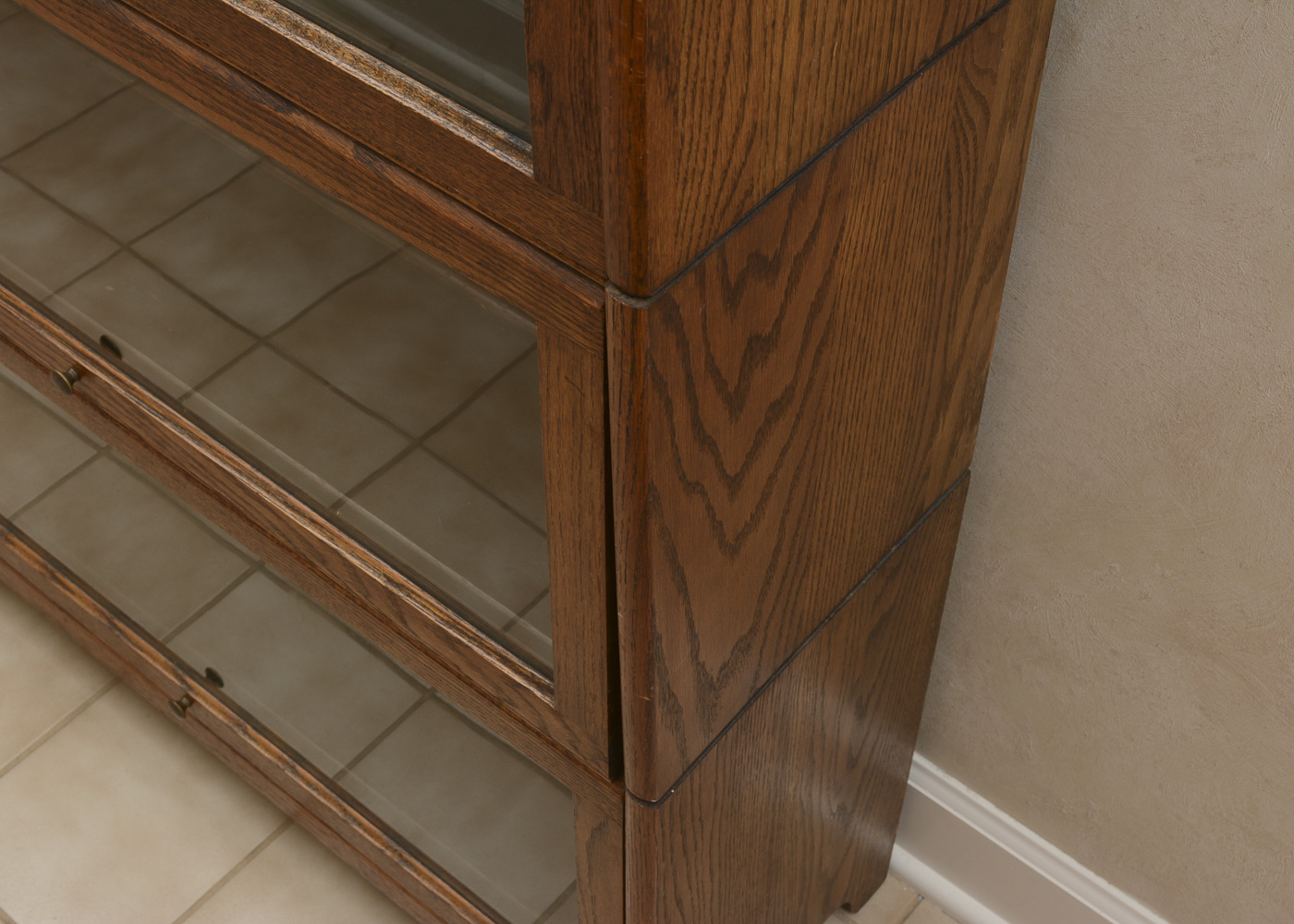 Vintage Oak Barrister Bookcase by Gunn