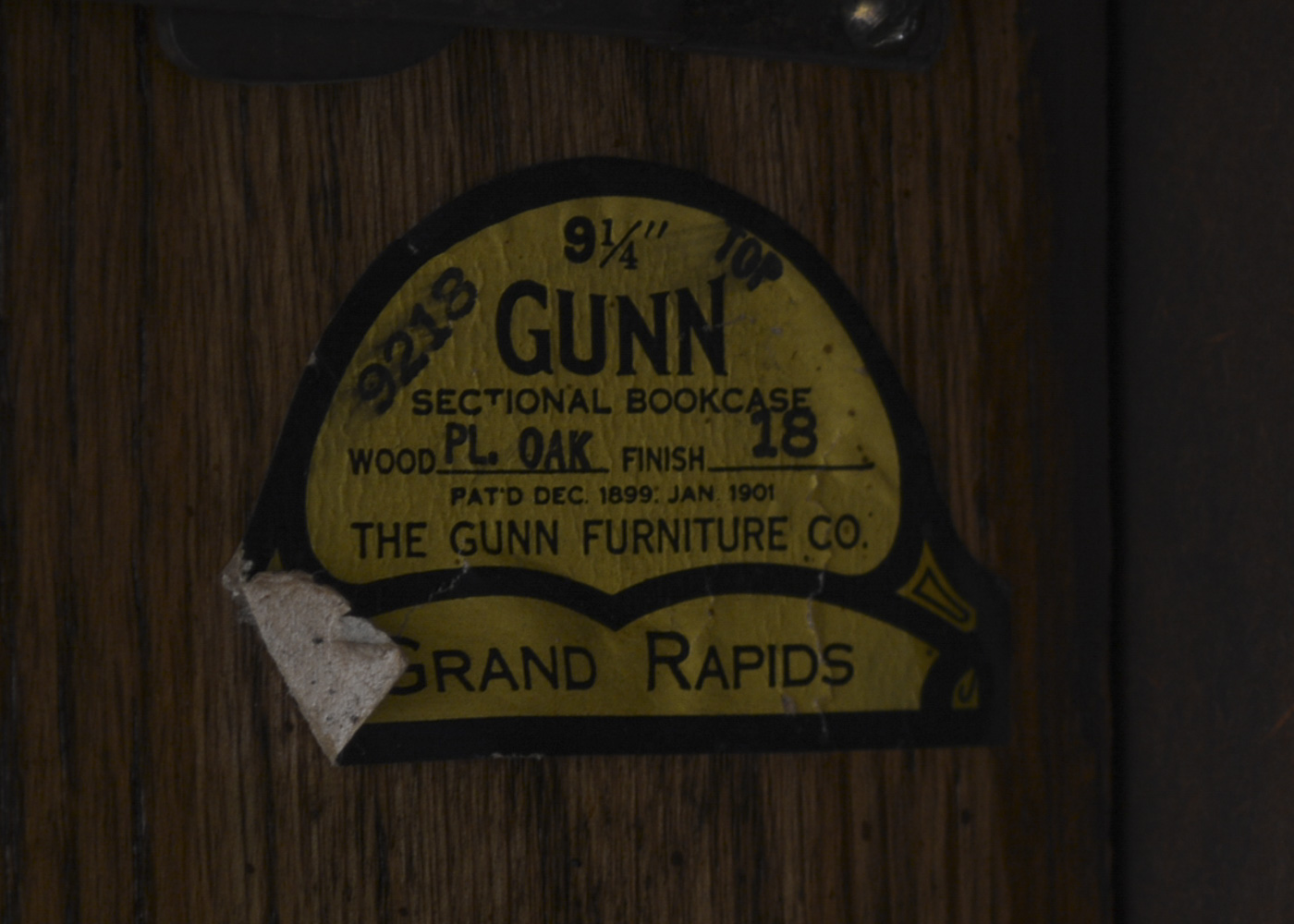 Vintage Oak Barrister Bookcase by Gunn