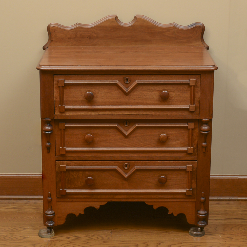 Antique Victorian Three-Drawer Chest
