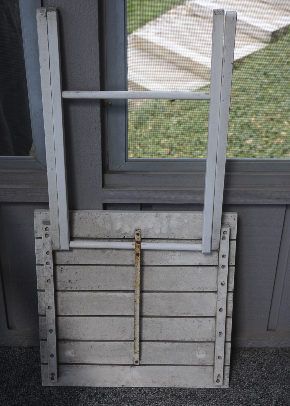 White Wicker Love Seat with Tables