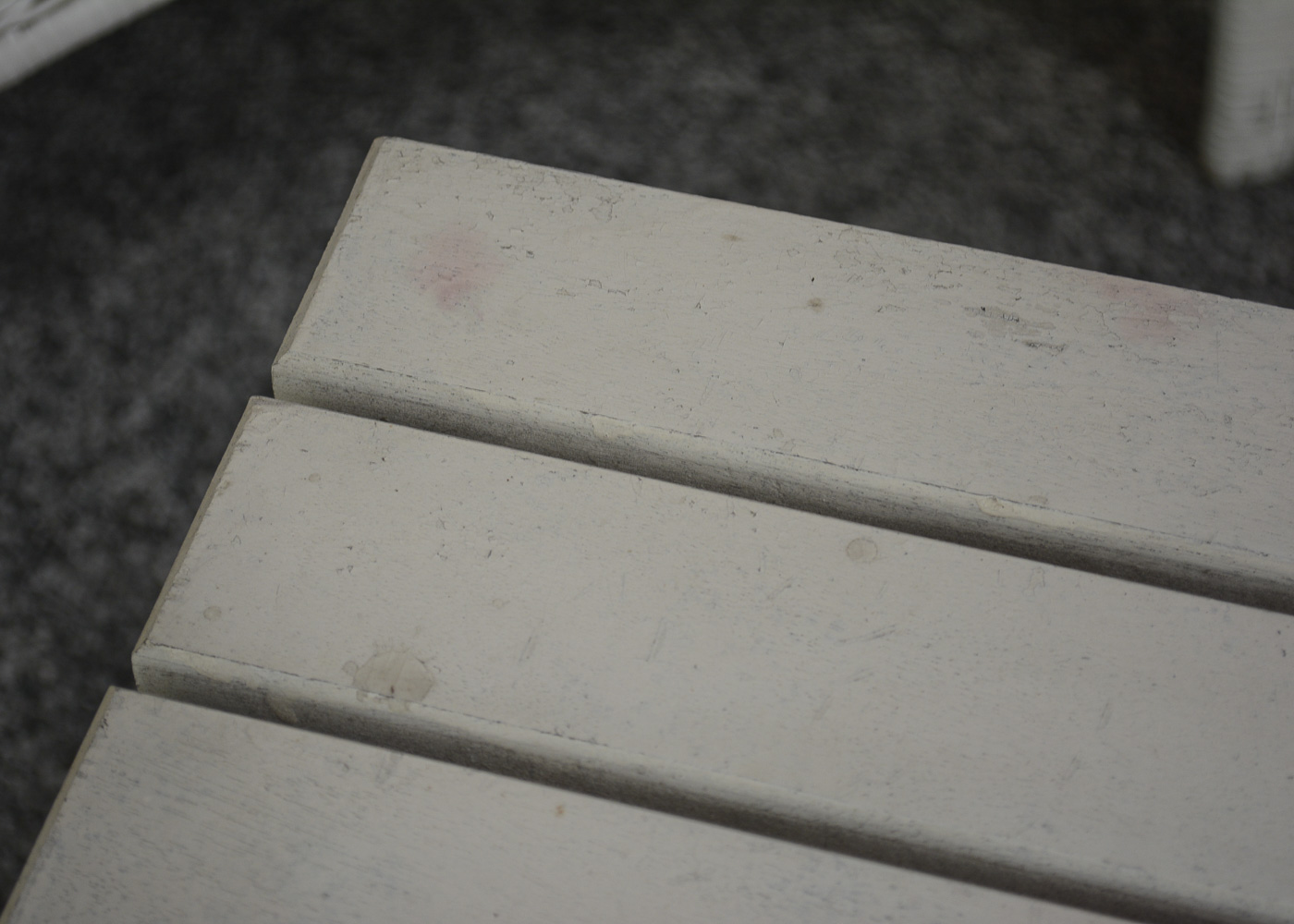 White Wicker Love Seat with Tables