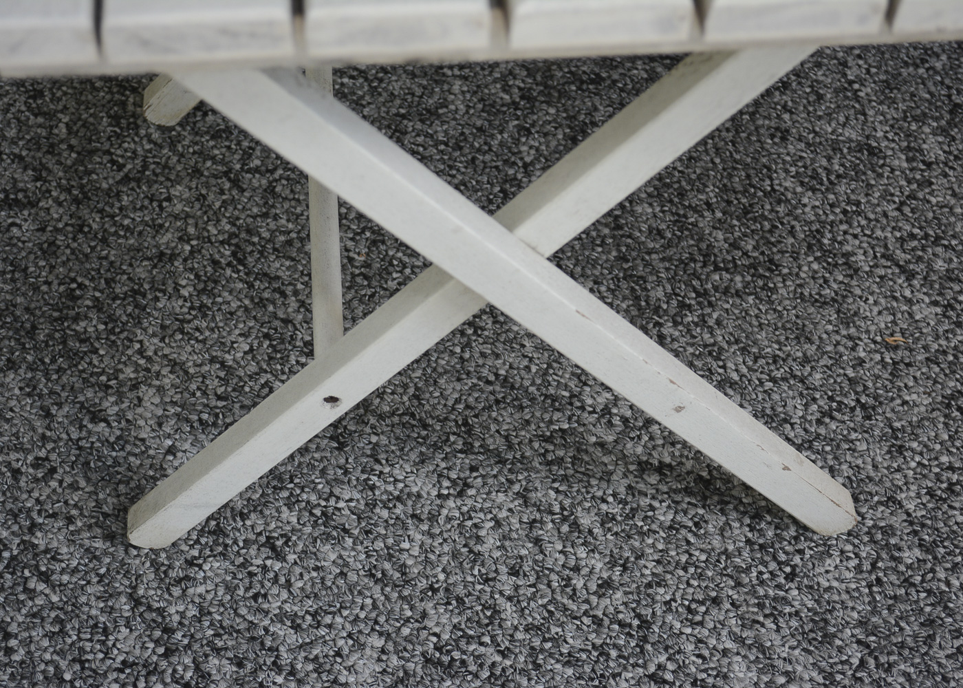 White Wicker Love Seat with Tables