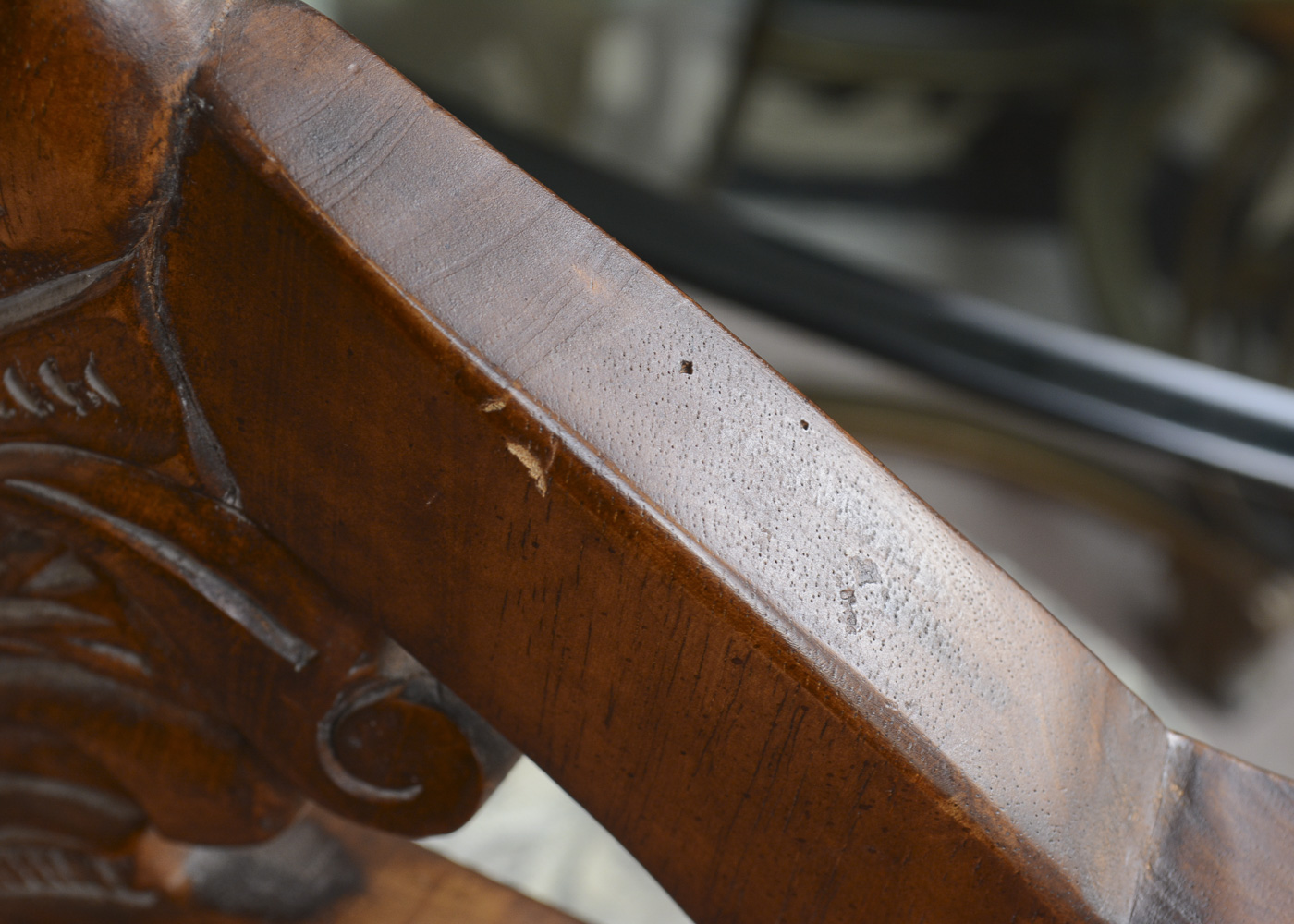 Glass Top Dining Table With Louis XVI Style Chairs