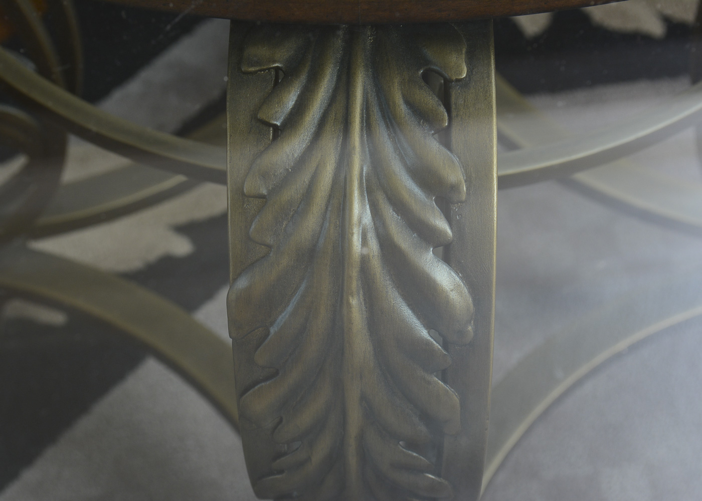 Glass Top Dining Table With Louis XVI Style Chairs