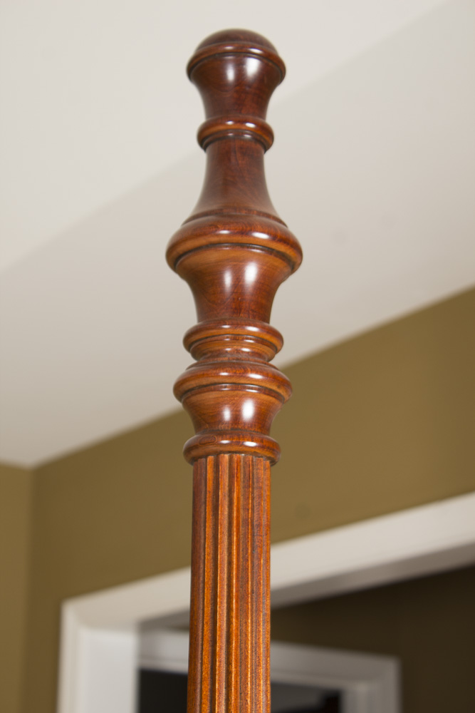 Federal Style Four Poster King Size Rice Bed