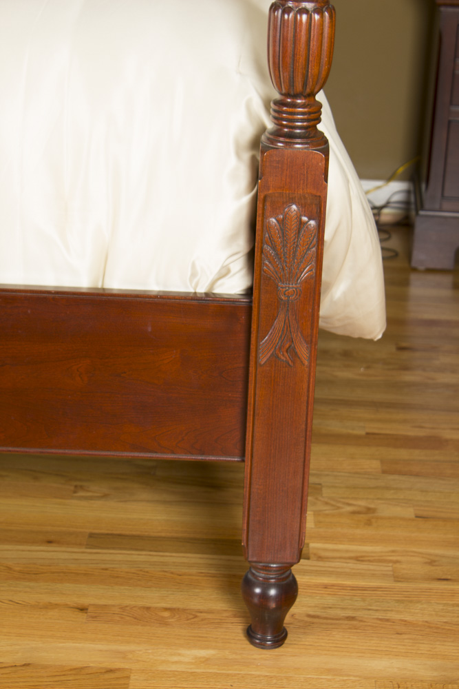 Federal Style Four Poster King Size Rice Bed