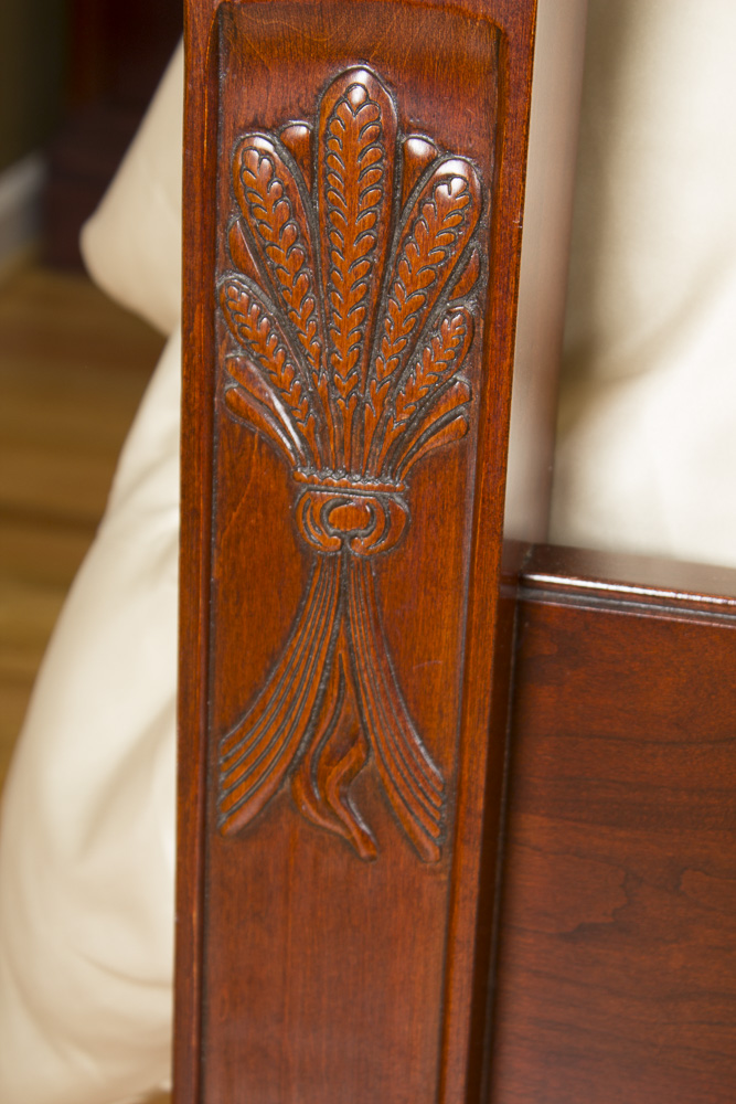 Federal Style Four Poster King Size Rice Bed