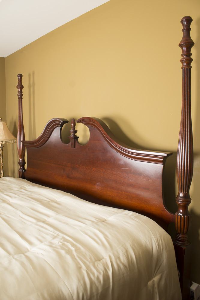 Federal Style Four Poster King Size Rice Bed