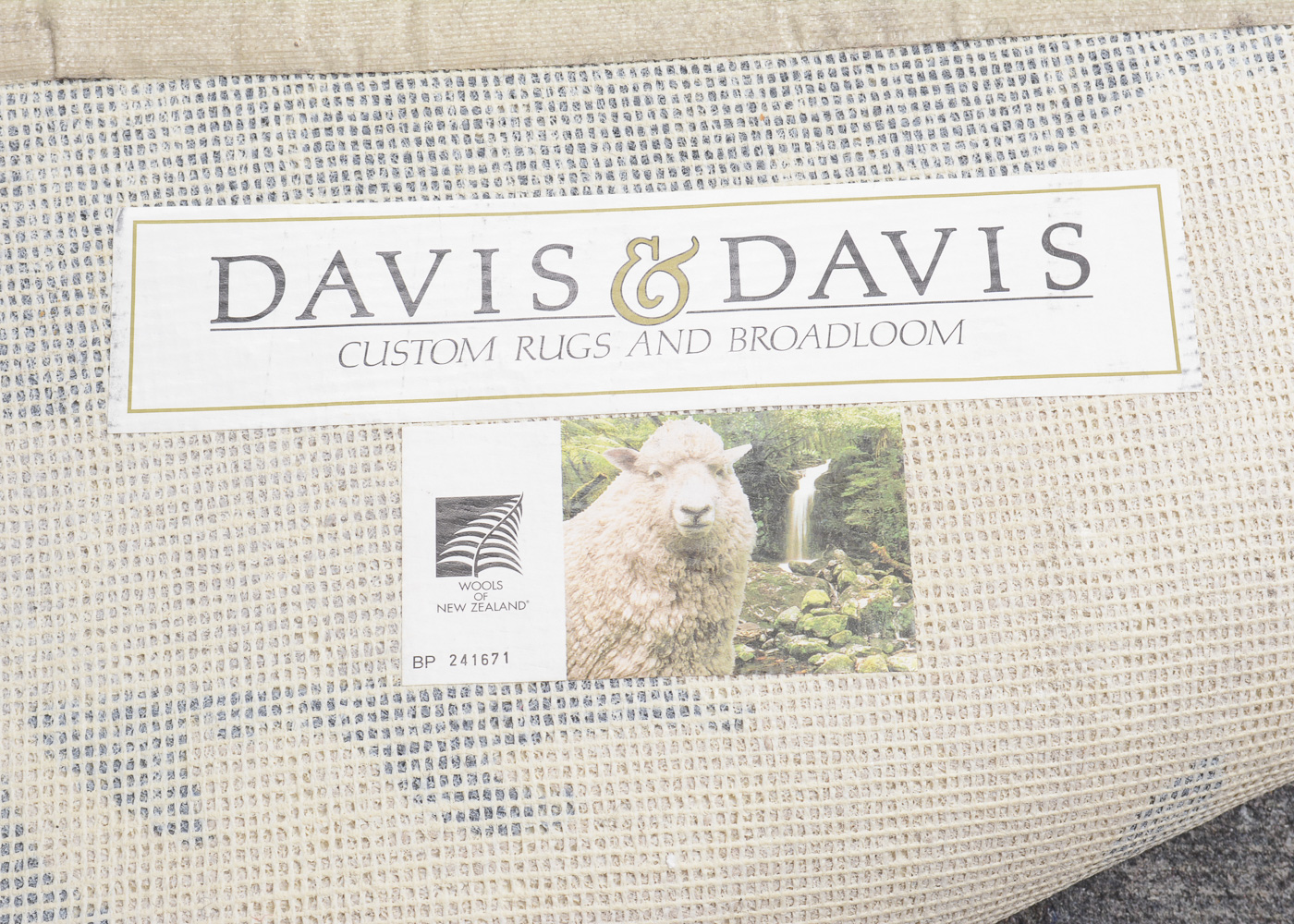 Davis & Davis Custom Wool Broadloom Area Rug