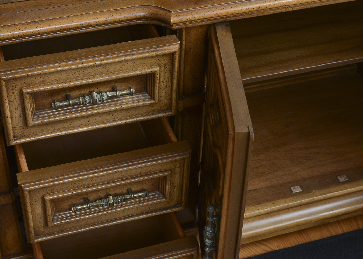 Stanley Furniture Two Piece Breakfront China Cabinet