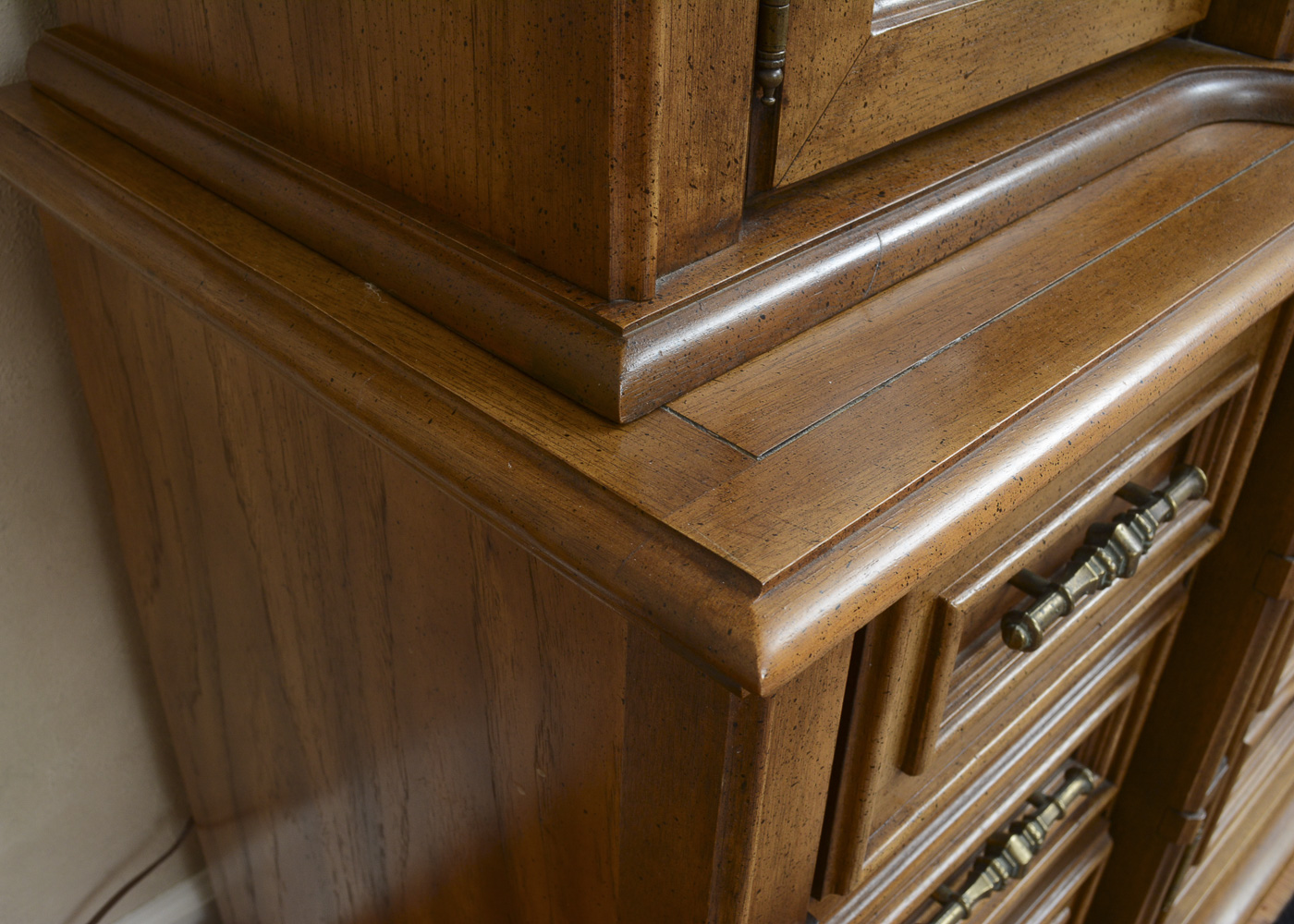 Stanley Furniture Two Piece Breakfront China Cabinet