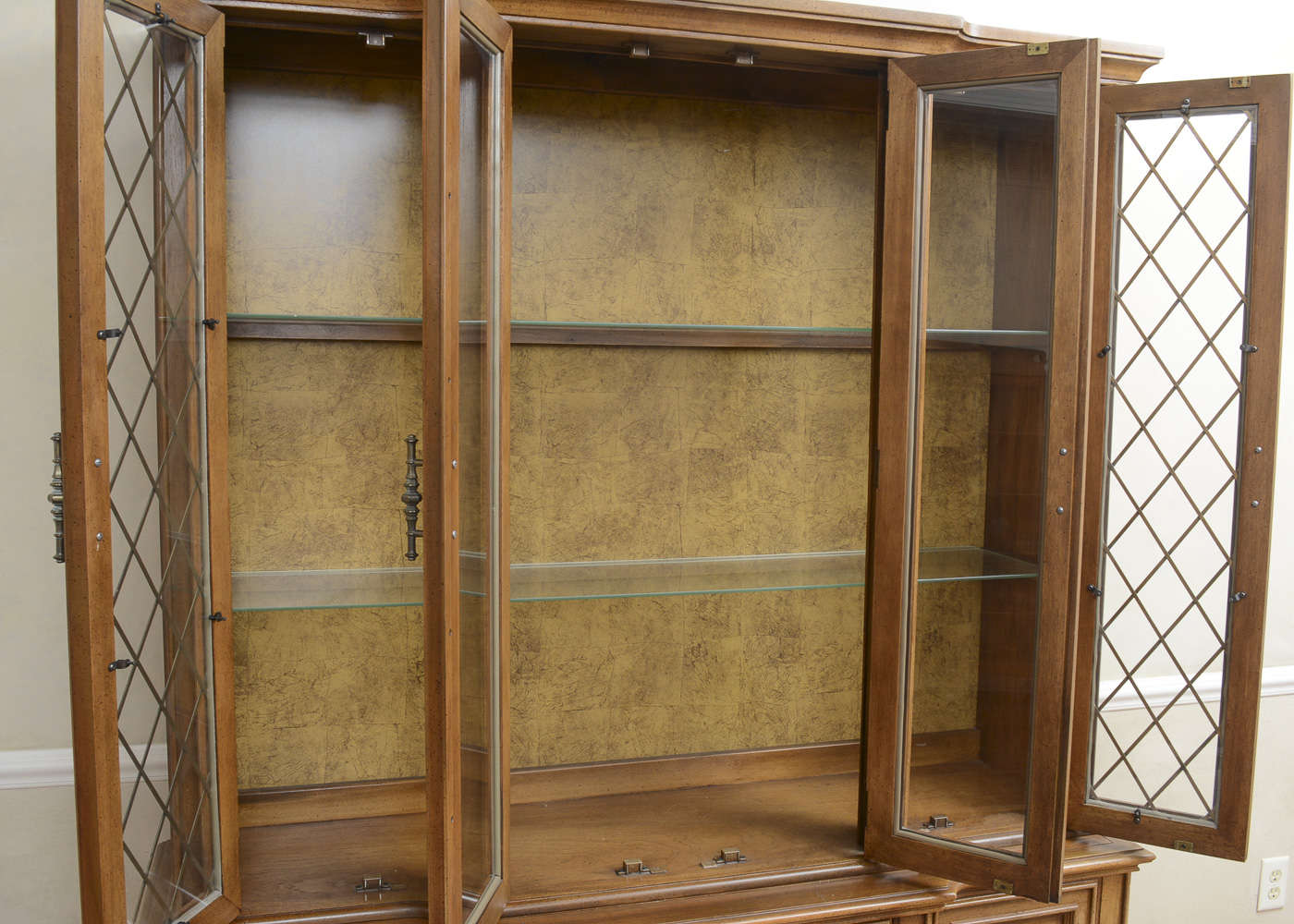 Stanley Furniture Two Piece Breakfront China Cabinet