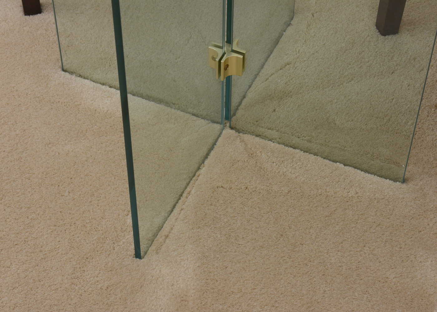 Contemporary Glass Table with Two Chairs