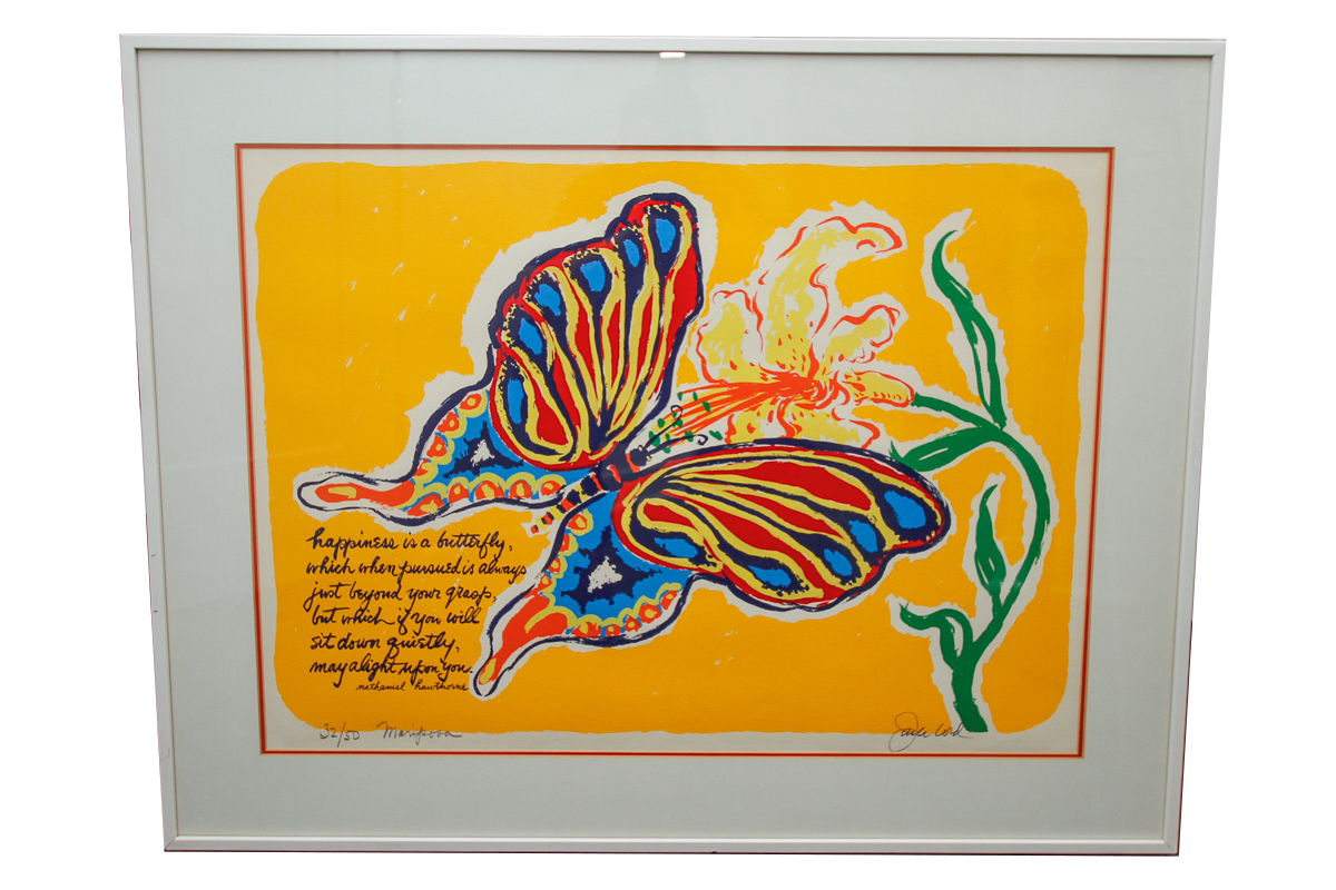 Jack Lord Limited Edition Serigraph "Mariposa" and Autographed Photo