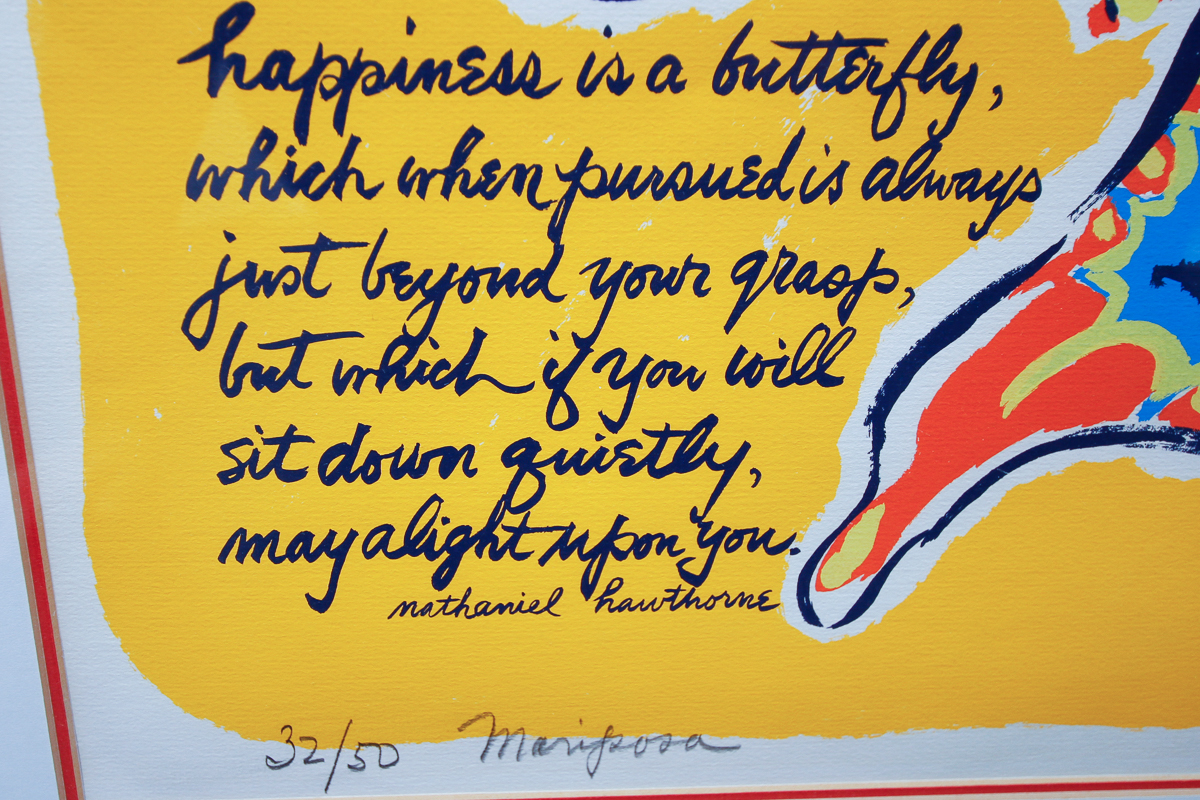 Jack Lord Limited Edition Serigraph "Mariposa" and Autographed Photo