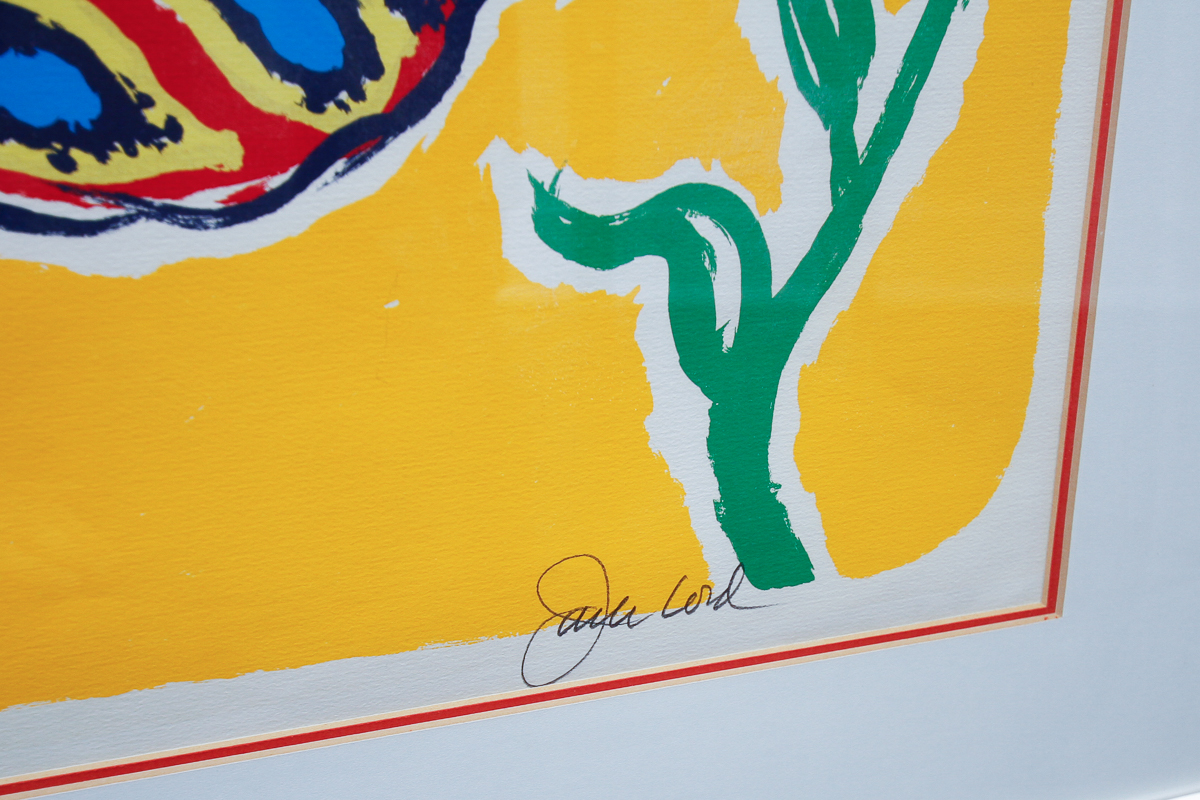 Jack Lord Limited Edition Serigraph "Mariposa" and Autographed Photo