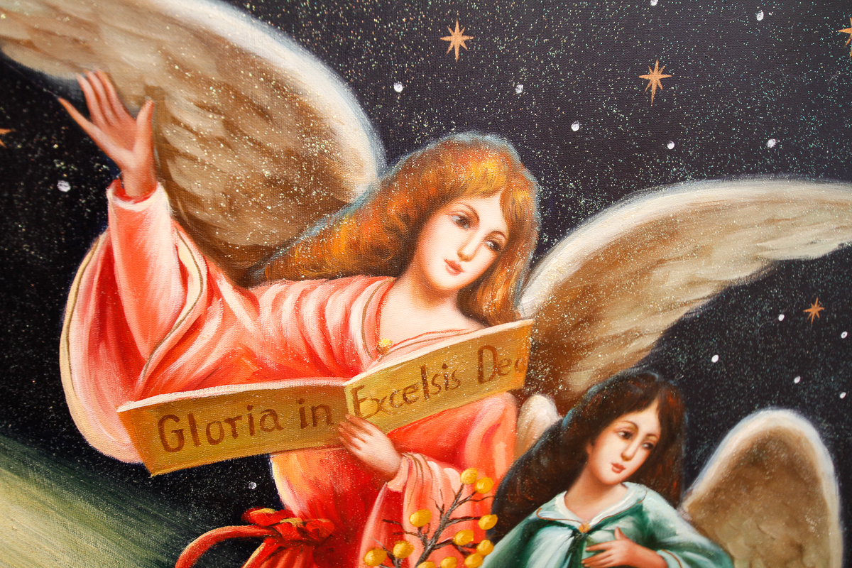 After Christopher Radko Embellished Giclee "Angels on High"