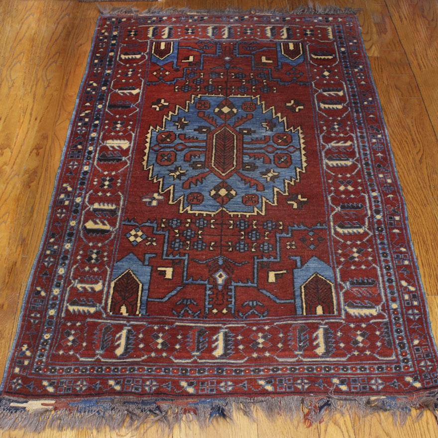 Hand-Knotted Kazak Wool Area Rug