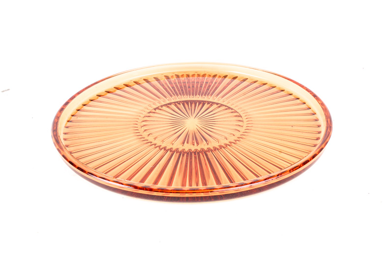 Assortment of Amber Depression Glass