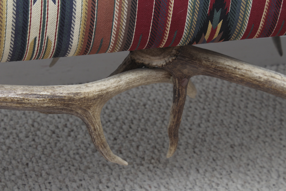 Southwestern Antler Decor Bench